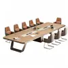 Mesa de Conferencias Mesa Larga Muebles de Oficina Simples Modernos Mesa de Entrenamiento para Negociación Mesa Grande de Recepción de Oficina Combinación