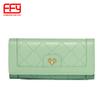 Bolso Clutch Personalizado para Mujer Nuevo Largo Triple Estilo Coreano Monedero para Mujer con Billetera Rómbica en Relieve