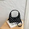 2026 Nuevo Bolso de Mano de Hombro Único Otoño Estilo Lindo para Mujer Lunares Versátil Retro para Viajes Diarios Bolso Cruzado
