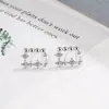 Brincos Quadrados com Contas Redondas 2022 Novos Tendência Retrô Estilo Simples Minimalista para Mulheres Nicho Elegante de Alta Qualidade