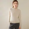 Suéter Feminino de Cashmere Outono/Inverno 2026 com Ombro Raglã e Gola Redonda, Design Versátil, Tricô de Lã