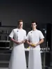 Uniforme de Chef Transpirable de Verano Manga Corta Cocina de Hotel Horneado Barbacoa Comida Occidental Ropa de Trabajo Ropa de Trabajo para Catering Barbacoa de Mariscos