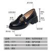 Mocasines de piel suave, sin cordones, con punta redonda y tacón medio, cómodos y combinables para madres de mediana edad, de una sola capa, para primavera y otoño.