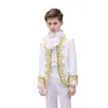 Disfraz de Performance de Drama de Corte Estilo Europeo para Niños, Vestido de Escenario con Adornos Dorados de Príncipe Encantador