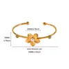 Pulsera de Acero de Titanio Amazon, No se Desvanece, Pulsera Ajustable de Acero Inoxidable para Mujer, Sensación Exagerada de Alta Gama, Pulsera Abierta al por Mayor