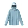 Ropa de Protección Solar de Seda de Hielo con Visera Negra de Goma de Cobertura Total M-XL para Hombres y Mujeres, Estilo Pareja, Cremallera YKK, Parche Físico de Alta Calidad
