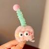 Presilha de cabelo de monstrinho fofo e colorido de pelúcia feminina 2023 nova presilha peluda clipe bico de pato borda adorno engraçado