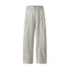 Pantalones Casuales Rectos Sueltos de Lyocell para Hombre, Nuevo Estilo Verano 2026, Modernos Versátiles Negros Gris Claro Cintura Media En Stock Algodón