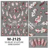 Nova Manicure Primavera Colorida Pequenas Flores Silvestres Adesivos de Alívio para Manicure Pintura a Óleo Romântica Adesivos de Unha Frescos Simples Fofos