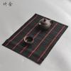 Camino de Mesa para Juego de Té de Bambú Estilo Zen Japonés, Esterilla de Té de Seda de Bambú Tejida a Mano, Esterilla Gruesa con Aislamiento Térmico Venta al por Mayor