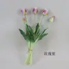 Borracha Macia Tulipas em Buquê de 5 Hastes Decoração de Mesa para Casa Casamento Buquê de Noiva Tulipas com Sensação ao Toque Flores Artificiais