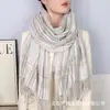 Bufanda de Cuadros con Borlas de Moda Estilo Japonés Otoño e Invierno Cachemira Sintética Gruesa Cálida Chal Versátil Calentador de Cuello para Estudiantes