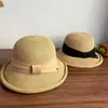 Sombrero de Paja de Verano 2026 para Mujer con Ala Curva, Estilo Francés Hepburn, Elegante Sombrero de Protección Solar, Sombrero de Sol Plegable y Versátil para Playa