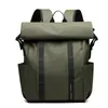 Bolsa de Ombro Dupla Transfronteiriça Masculina Estudante Mochila Escolar Grande Capacidade Casual para o Dia a Dia Impermeável Filme de Couro Mochila Business Casual Atacado