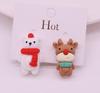 Pendientes de clip para orejas sin agujeros para niñas, aretes falsos navideños para niñas, aretes de princesas con dibujos animados