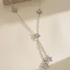 Collar de Borlas de Flor Estilo Metal Transfronterizo Europeo y Americano, Cadena para Clavícula Dulce de Moda Retro, Joyería de Alto Nivel Versátil Personalizada