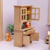 1;12 casa de muñecas casa de muñecas Mini Muebles de Madera Estudio Micro Escena Cocina Color Madera Gabinete de Libros