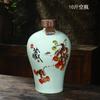 Botella de Vino de Cerámica de Jingdezhen 0.5kg Tarro de Vino Botella Vacía Tarro de Vino Frasco Doméstico Almacenamiento Sellado Botella de Vino 1.8kg Libras 5kg