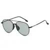 Nuevas Gafas de Sol Polarizadas de Doble Haz, Protector Solar Metálico, Gafas de Sol para Exteriores, Espejo Retrovisor Especial para Conductor, Espejo Sapo Parasol