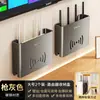 Caja de Almacenamiento para Router Montada en Pared Sin Taladro Cubierta Inalámbrica para Colocar Decodificador de TV y Wifi en la Pared