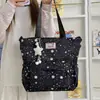 Bolso cruzado de lona, bolso de hombro, bolso tote, bolso para libros, versátil, gran capacidad, adecuado para que los estudiantes lo usen en clase o para tutorías, para llevar libros