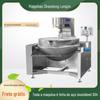 Wok para mexer recheio de pasta de jujuba cozida no vapor - Equipamento de fritura de recheio de pasta de feijão grande - Panela de recheio semi-automática para fábrica de alimentos