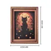 Marco de Foto de Póster Retro de Halloween Transfronterizo Imán Magnético para Refrigerador Decoración de Ambiente para Fiesta Festiva Imán de Madera
