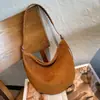 Bolso Bandolera Retro Estilo Arimatsu para Mujer Bolso de Mano Tote Bolso de Hombro de Piel de Vaca Capa Superior Esmaltada Gamuza