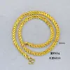 Joyería Sand Gold Dominante Collar de Oliva Estilo Masculino Oro de Imitación Color Duradero de Moda Versátil Cadena Fuerte Joyería para Transmisión en Vivo
