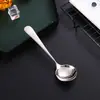 Colher de Celebridade da Internet Aço Inoxidável 304 Cabeça Redonda Estilo Coreano Fofa Colher de Sobremesa Fruta Cabo Curto Colher de Sopa Infantil