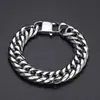 Pulsera de acero inoxidable de seis lados pulida con tejido doble, pulsera simple de acero de titanio para hombre, color plateado que no se decolora, estilo hip-hop europeo y americano