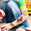 Nuevas pegatinas de tatuaje de caballo para niños transfronterizas, lindas pegatinas de tatuaje temporal realista de animal de dibujos animados pony para el brazo