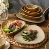 Tigelas e Pratos de Alta Qualidade em Estilo Retrô para Restaurantes, Hotéis e Uso Doméstico, Pratos Únicos, Tigelas para Sobremesa e Arroz, e Pratos de Apresentação