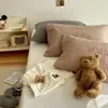 Han Feng Oso Acolchado de Algodón Bordado Funda de Almohada Individual Dormitorio de Estudiante Cambio de Funda de Almohada de Algodón 48*74'