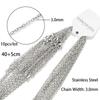 Cadena para Clavícula de Acero Inoxidable Chapado en Oro al Vacío en Horno de 18K Cadena Retorcida para Mujer 40+5 Collar de Acero de Titanio Cadena de Labios y Girasol