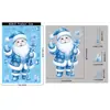 Decoraciones navideñas, nieve y hielo cálidos de invierno, renos, pegatinas de vidrio de Santa Claus, muñeco de nieve, pegatinas electrostáticas de árbol de Navidad