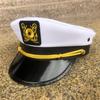 Comercio exterior al por mayor europeo y americano Gorra de marinero bordada divertida europea y americana Blanca de visera plana Gorra de ejército al por mayor Gorra de marinero para fiesta