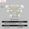 Lámpara de araña para restaurante transfronterizo, luz de anillo circular de lujo ligero, lámpara colgante de cristal personalizada para sala de estar, recepción de hotel, vestíbulo, modelo nuevo 2026