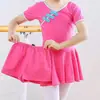 Disfraces de Danza para Niños con Botones, Vestido de Ballet para Niñas, Atuendo de Performance Étnico, Atuendo de Práctica, Conjunto de Dos Piezas Estilo Étnico con Lazo