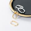 S925 brincos de prata esterlina para as mulheres estilo japonês e coreano minimalista brilhante oval geométrico ins estilo retro temperamento brincos G6587