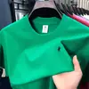 Camiseta de Algodón Puro para Hombre de Verano, Manga Corta, Color Sólido Simple, Cuello Redondo, Estilo Japonés Juvenil, Casual, Holgada, Corte Amplio, Camiseta Deportiva de Algodón