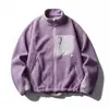 Jaqueta unisex com zíper, forrada de fleece, quente, funcional e moderna para uso externo, com bolsos de patch 13561