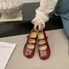Zapatos Individuales Mary Jane de Suela Suave de Moda Coreana para Mujer Estilo Verano 2026 Reductores de Edad Versátiles Zapatos Pequeños de Cuero para Combinar con Faldas Zapatos Individuales de Corte Bajo