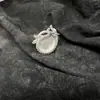 Anillo Imitación Plata Vieja Estilo Antiguo Estilo Étnico Hecho a Mano Plata Miao Bordado DIY Anillo Bordado Viejo Base Accesorios Molde Vacío