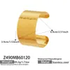Pulsera Ancha de Diseño Amazon Fashion, Simple y Única, Banda para el Brazo Audaz y Versátil, Acero Inoxidable Chapado en Oro de 18 Quilates