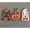 Produtos de madeira são itens de venda quente no exterior. Decorações de madeira para o Halloween: Fantasma, Gato Preto, Abóbora Conjunto de 3 peças de enfeites de madeira