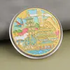 Monedas conmemorativas de ciudades, recuerdos turísticos, monedas coloridas en relieve con paisajes arquitectónicos de Beijing, Shanghái y Nanjing, monedas conmemorativas coleccionables