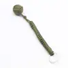 Cross-border Outdoor Survival Monkey Fist Knot Autodefesa Bola Redonda Pingente Tático Guarda-chuva Corda Autodefesa Chaveiro Corrente Pendurada Tecido à Mão