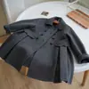 Casaco de Lã Dupla Face Estilo Coreano para Meninas - Novo Estilo de Inverno 2026