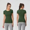 Body para Mujer Top Secado Rápido Ropa de Yoga Elástico Yoga Fitness Cuello Redondo Manga Corta Camiseta Transpirable Deporte Tendencia